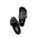 Dép Sục Đế Trấu Da Bò Thật Unisex Nam Nữ Vuki Mule - ĐenFWSDSS26A00700202 - Ảnh 6