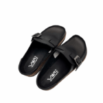Dép Sục Đế Trấu Da Bò Thật Unisex Nam Nữ Vuki Mule - ĐenFWSDSS26A00700202 - Ảnh 4