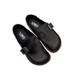 Dép Sục Đế Trấu Da Bò Thật Unisex Nam Nữ Vuki Mule - ĐenFWSDSS26A00700202 - Ảnh 8