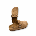 Dép đế trấu sục da bò lộn Vuki Nâu FWSDSS26A00900302 - Ảnh 4