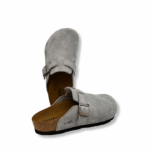 Dép đế trấu sục da bò lộn Vuki Xám FWSDSS26A00901002 - Ảnh 4