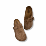 Dép đế trấu sục da bò lộn Vuki Nâu FWSDSS26A00900302 - Ảnh 8