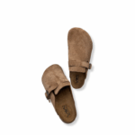 Dép đế trấu sục da bò lộn Vuki Nâu FWSDSS26A00900302 - Ảnh 7