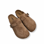 Dép đế trấu sục da bò lộn Vuki Nâu FWSDSS26A00900302 - Ảnh 5