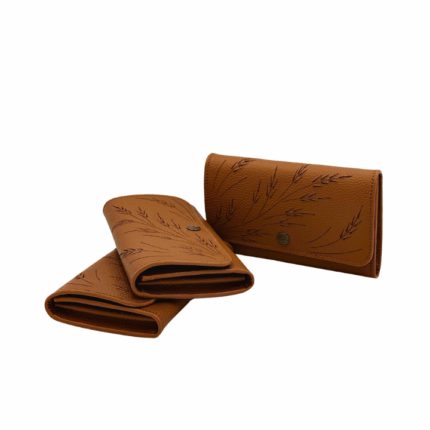 Ví da bò nữ khắc bông lúa – Dáng dài ACCHSS26A00400301